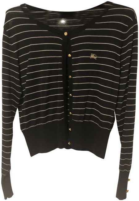 Burberry Black Lightweight Wool Cardigan4 S