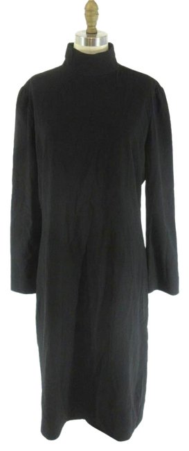 Burberry Black London Womens Mock Sleeve Shift Long Formal Dress10 M