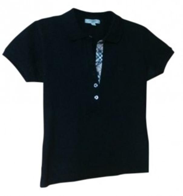 Burberry Black Novacheck Polo Button down Top4 S