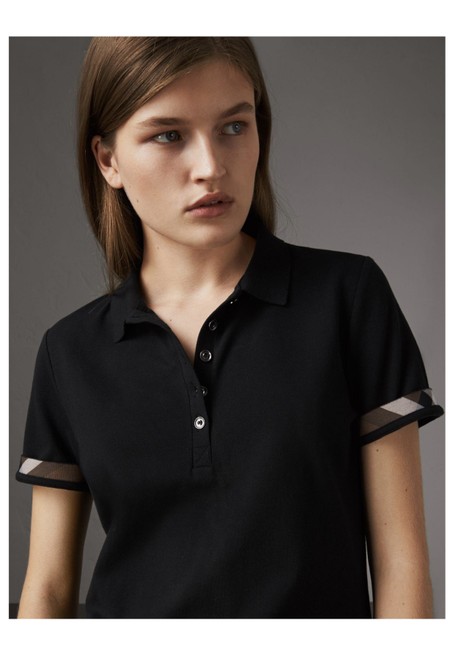 Burberry Black Pique Polo Tee Shirt8 M