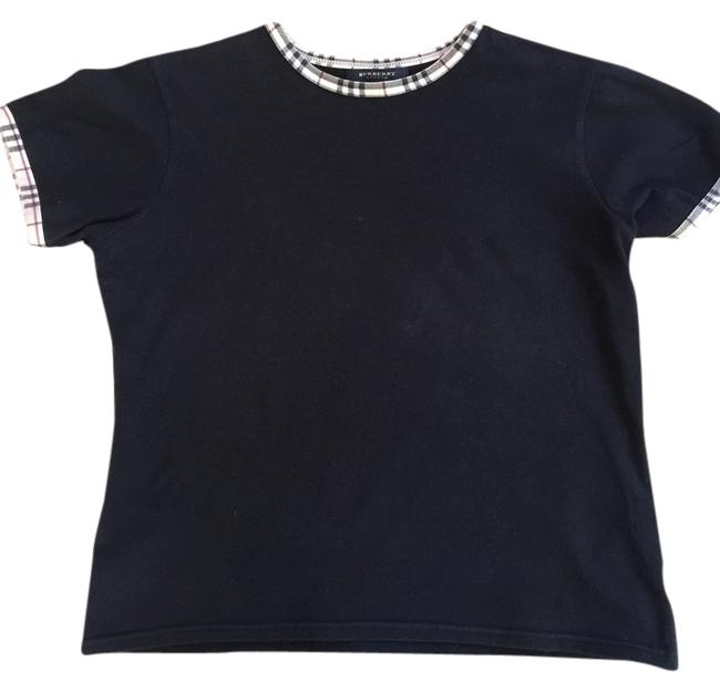 Burberry Black Plaid T shirt Designer Classic Tee Shirt4 S
