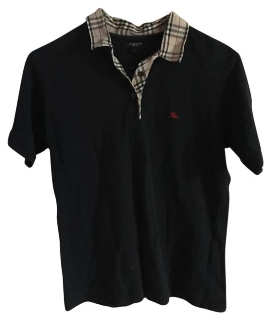 Burberry Black Polo Shirt Button down Top12 L