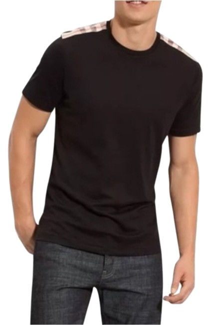 Burberry Black Shoulder Check Tee Shirt8 M