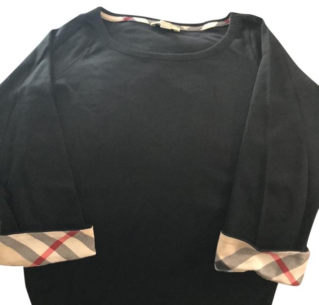 Burberry Black Trim Long Sleeve Tee Shirt8 M