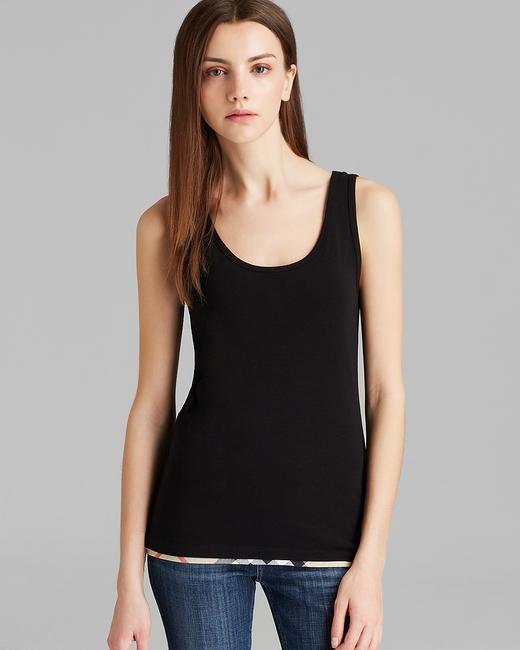 Burberry Black Trim Top black with Tags Attached Tank TopCami8 M