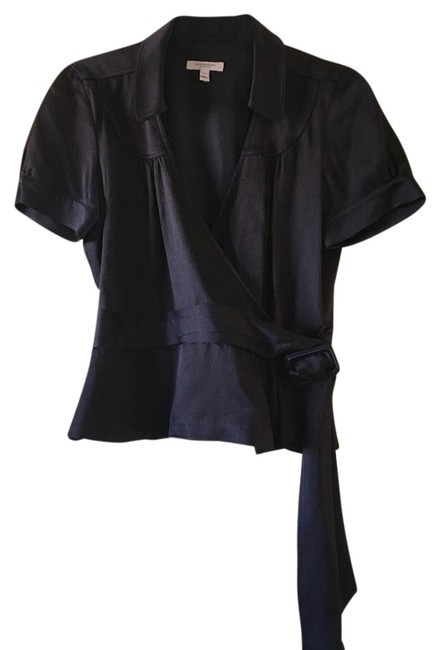 Burberry Black Wrap BlousePetite 8 M