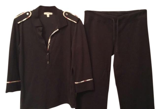 Burberry BlackTan Plaid Blouse8 M