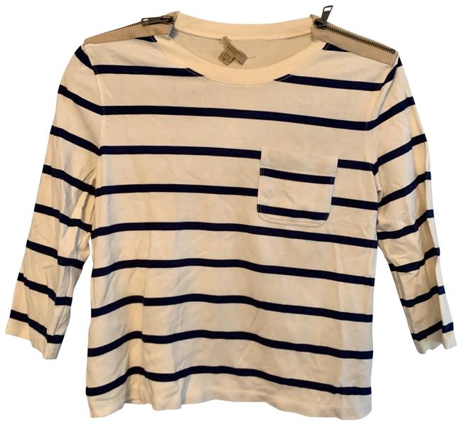 Burberry Blue and White Striped T shirt Tee Shirt8 M