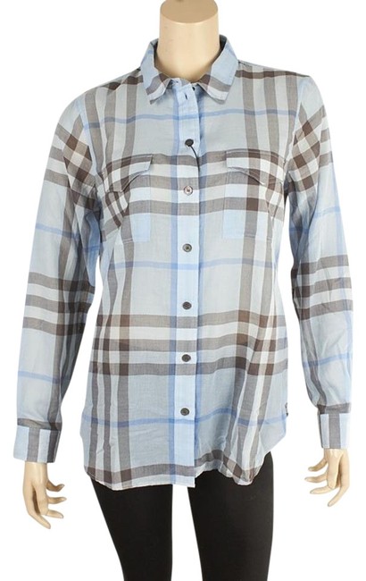 Burberry Blue Button down Top12 L