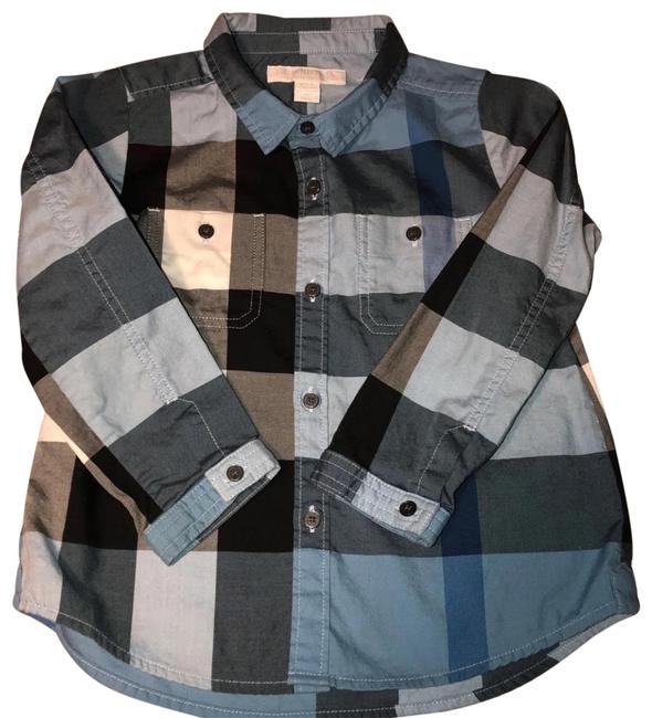Burberry Blue Button down TopOS one size