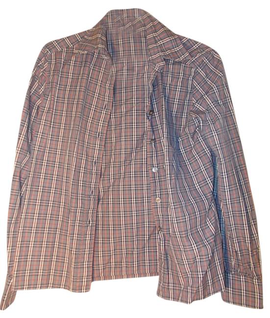 Burberry Blue Checked Button down Top10 M