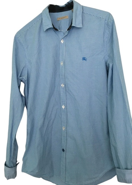 Burberry Blue Mens Shirt Button down Top8 M
