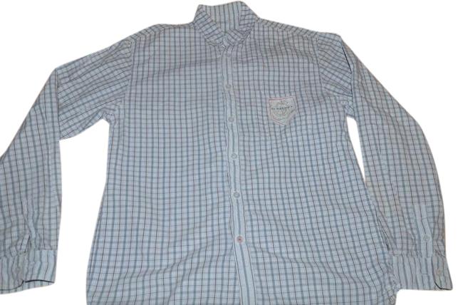 Burberry Blue Multi Shirt 14 Y 164 Cm Button down Top0 XS