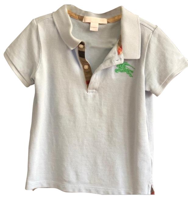Burberry Blue Polo Shirt Button down TopOS one size