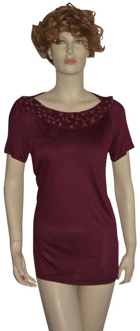 Burberry Boysenberry London Womens Beaded Shirt Small Blouse4 S