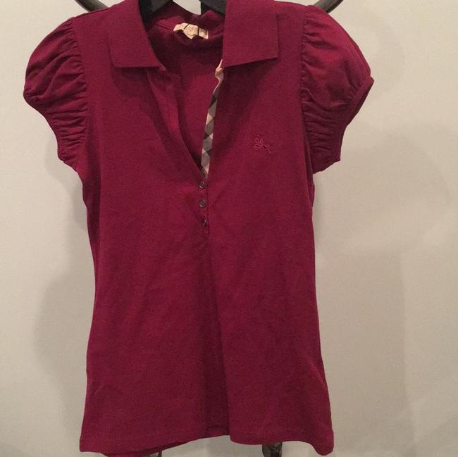 Burberry Burgundy 3662561 Blouse4 S