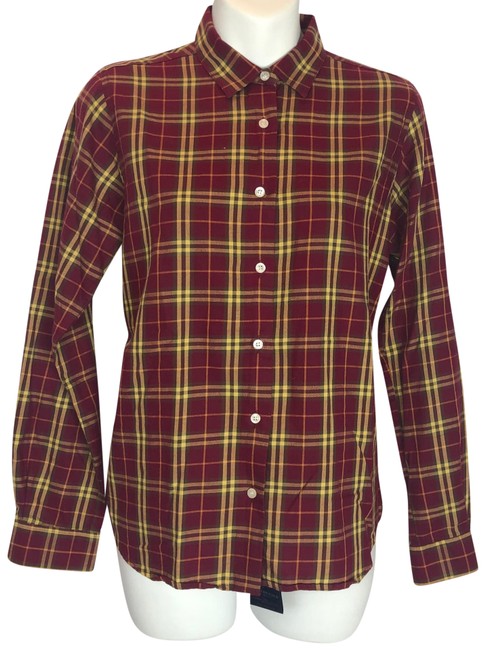 Burberry Burgundy Button down Top6 S