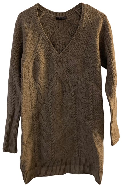 Burberry Cable Dress Tan Sweater