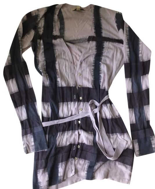 Burberry Cardigan Half Mega Check Lavender Sweater