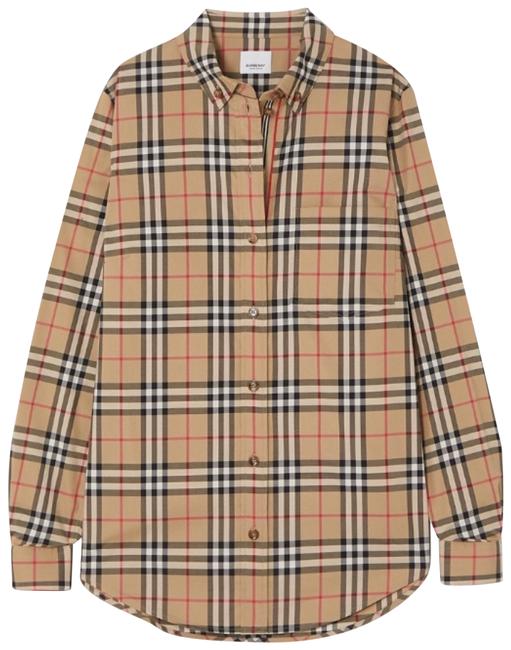 Burberry Check Cotton Blend Shirt Button down Top4 S