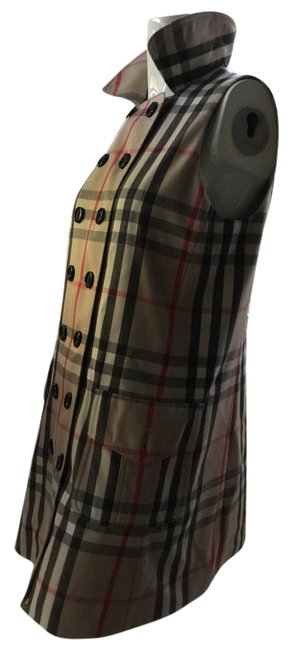 Burberry Check Double Breasted Mid length Casual Maxi Dress10 M