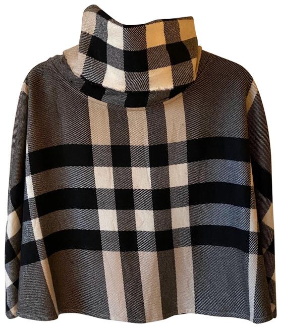 Burberry Check Poncho Cream Sweater