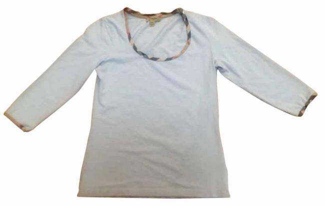 Burberry Check Trim 34 Sleeves Tee Shirt4 S