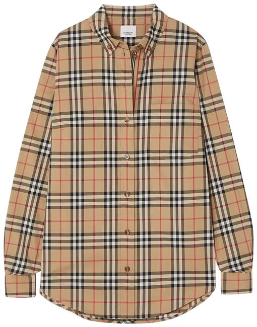 Burberry Checked Cotton blend Shirt Uk10 Button down Top6 S