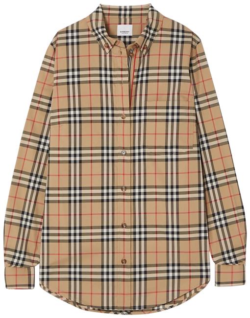 Burberry Checked Cotton blend Shirt Uk14 Button down Top10 M