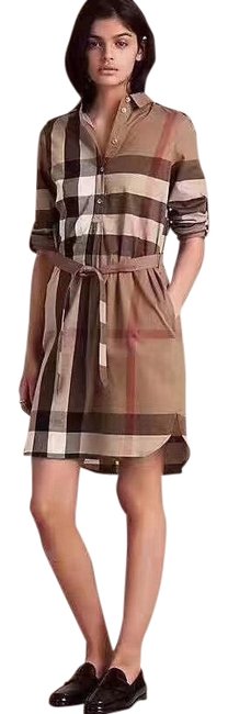 Burberry Classic Check Mid length WorkOffice Dress6 S