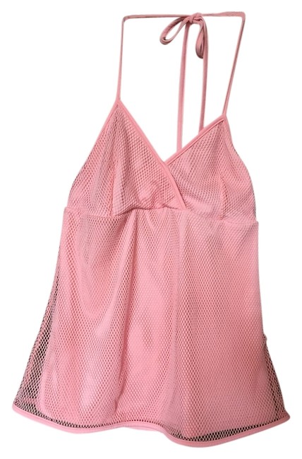Burberry Coral Fishnet Halter Top12 L