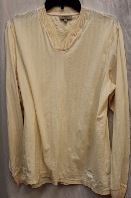 Burberry Cream Slim Fit Long Sleeve Tee Shirt16 XL, Plus 0x