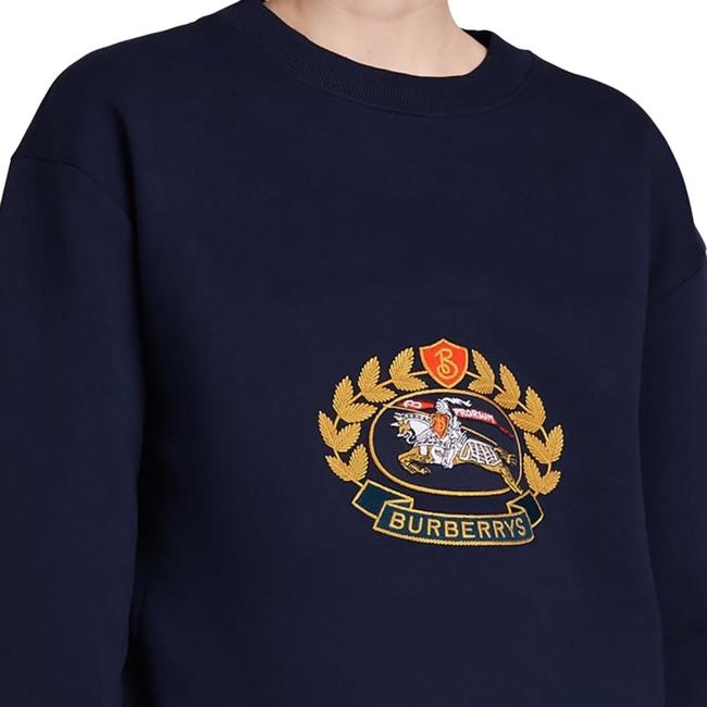 Burberry Crewneck Logo Crest Sweatshirt Dark Blue Sweater