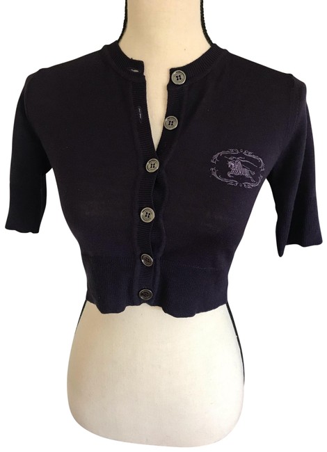 Burberry Cropped Rich Purple Sweater