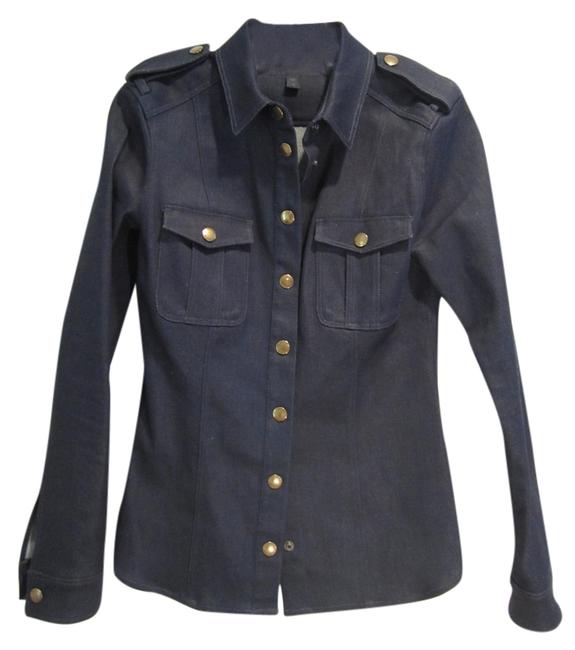 Burberry Dark Blue Denim Shirt Button down Top6 S