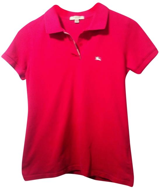 Burberry Dark Pink Polo Tee Shirt4 S