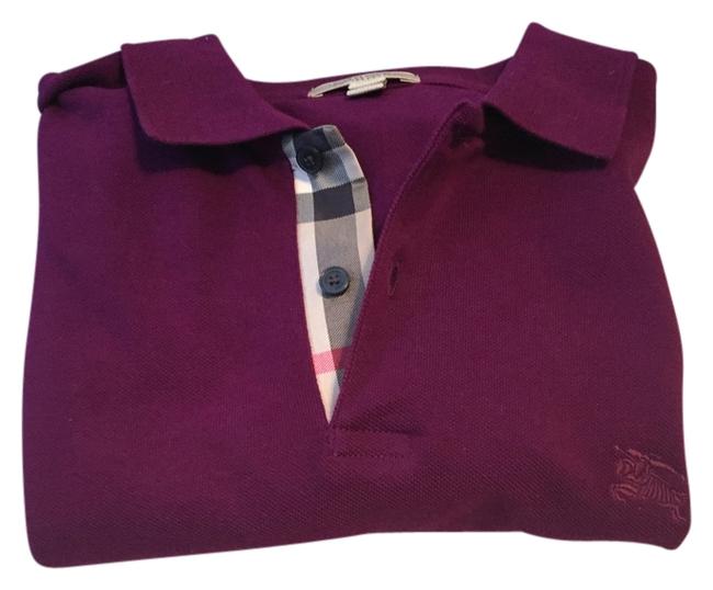 Burberry Deep Purple Mens Cotton Blend Polo S Tee Shirt4 S