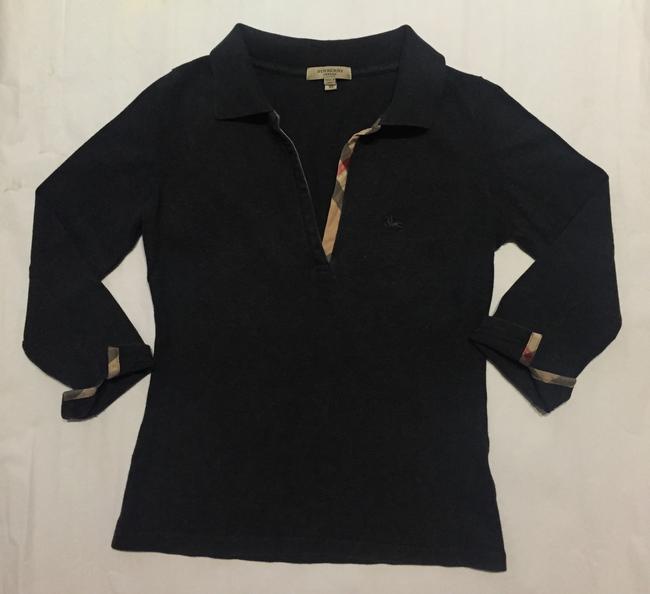 Burberry Dusty Grey Monogram V neck Fitted Tee Shirt0 XS