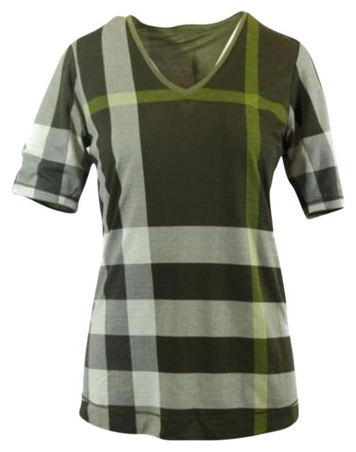 Burberry Dusty Khaki Reversible Short Sleeve Blouse