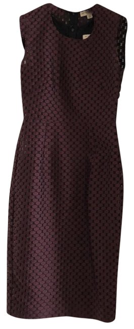 Burberry Eggplant Mid length Cocktail Dress4 S