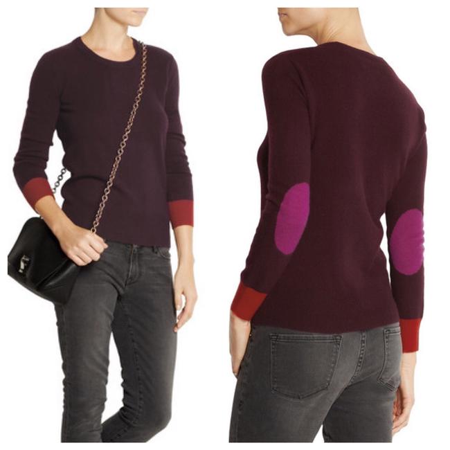 Burberry Elbow Patch Cashmere Deep Claret Sweater