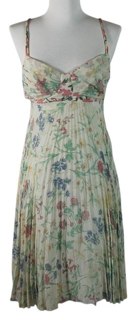 Burberry Floral Silk Knee Length Cocktail Dress4 S