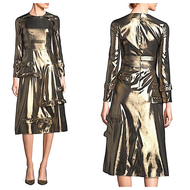 Burberry Gold Mid length Cocktail Dress8 M