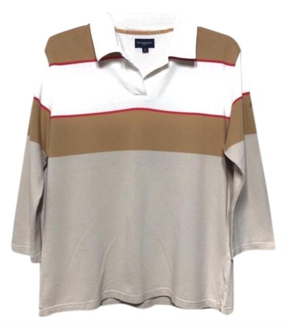 Burberry Golf Shirt Tan Sweater