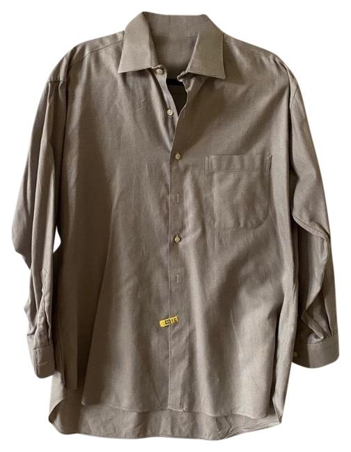 Burberry Gray Mens Dress Shirt 16533 Button down TopOS one size