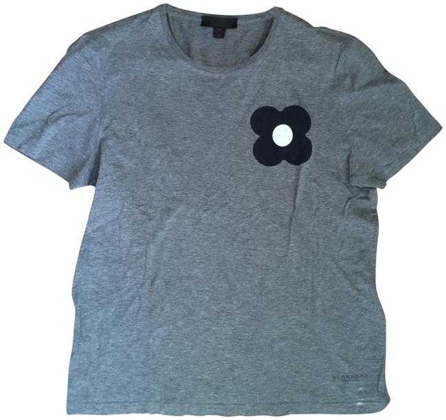 Burberry Gray Navy Sleeve Tee Shirt8 M
