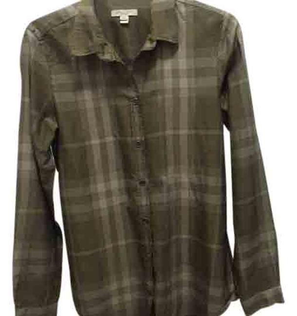 Burberry Green Button down Top6 S