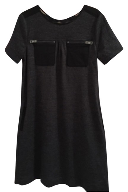Burberry Grey and Black Knee Length Short Casual Dress10 M