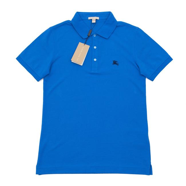 Burberry Hydrangea Blue Jersey Cotton jersey Polo Mens Small Tee Shirt6 S