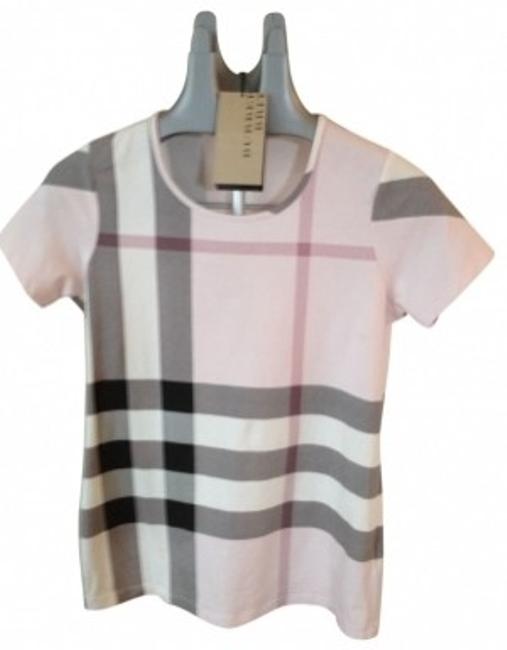 Burberry Ice Pink Check Classic Pattern Tee Shirt8 M
